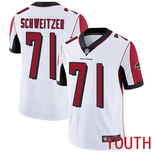Atlanta Falcons Limited White Youth Wes Schweitzer Road Jersey NFL Football 71 Vapor Untouchable
